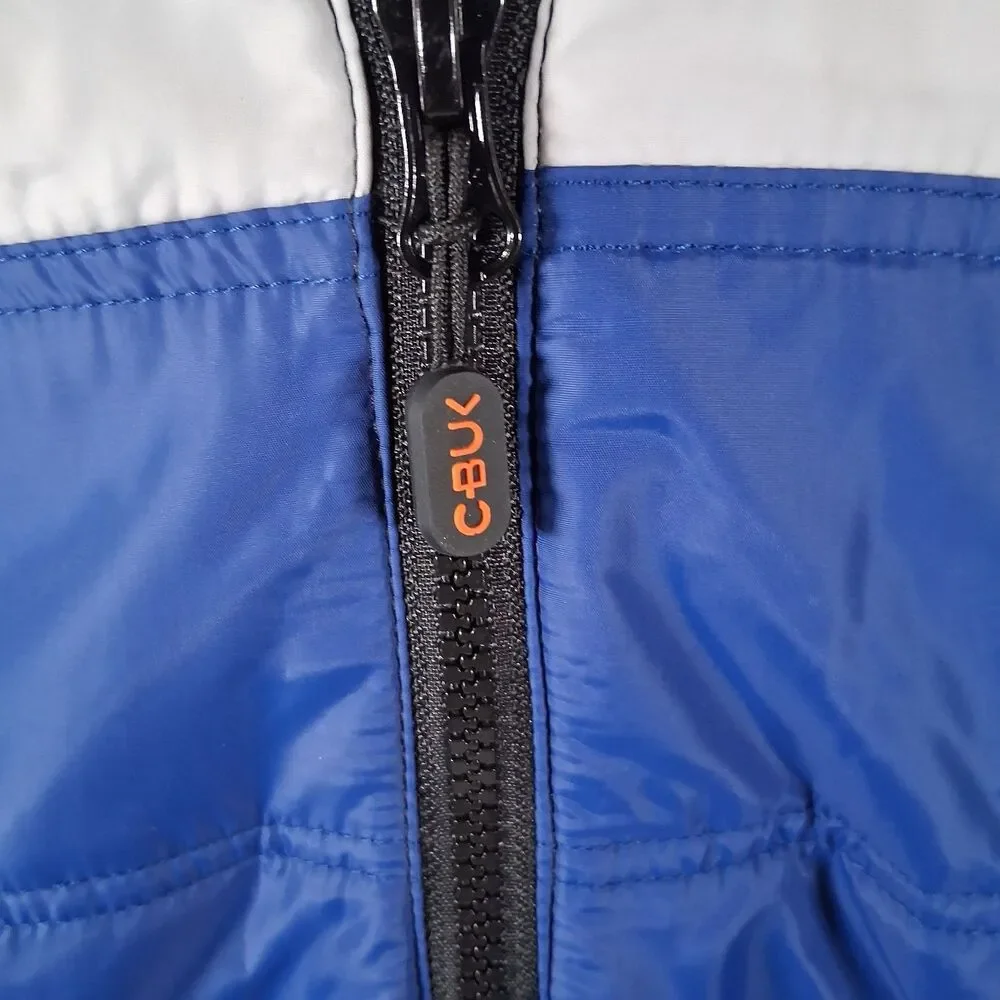 CBUK by Cutter & Buck Men's Colorblock Hybrid Quarter-Zip Puffer Pullover Jacket